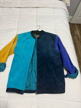 Cognac Vintage Color-block Jacket size Large